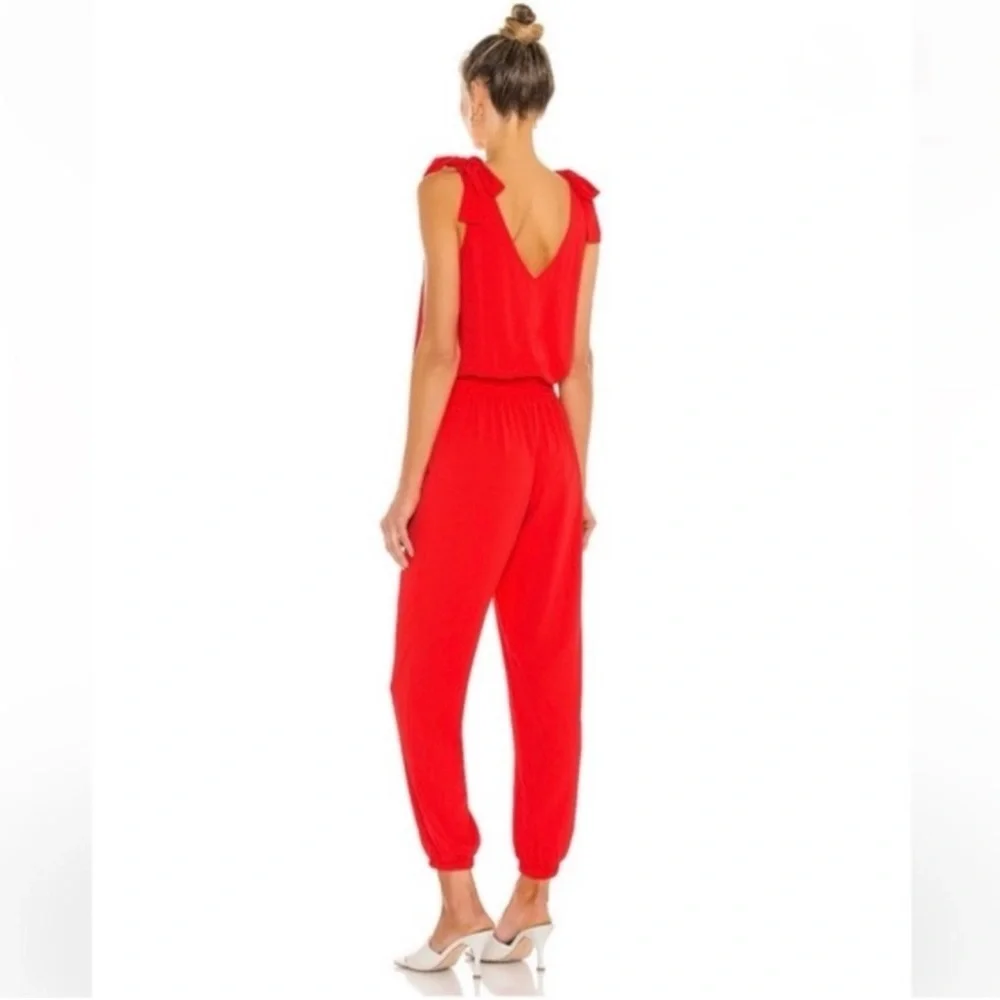 Amanda Uprichard Josephina Jumpsuit in Crimson Red - Size XS